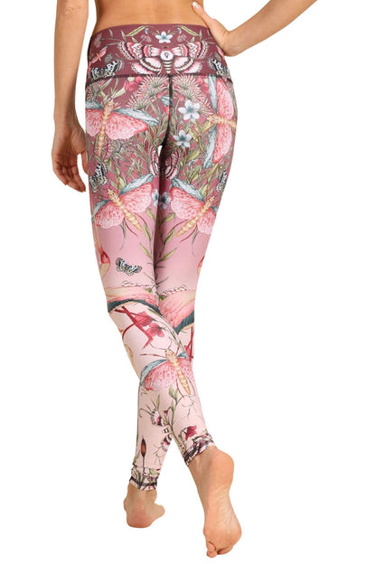 Pretty in Pink Printed Yoga Leggings by Yoga Democracy