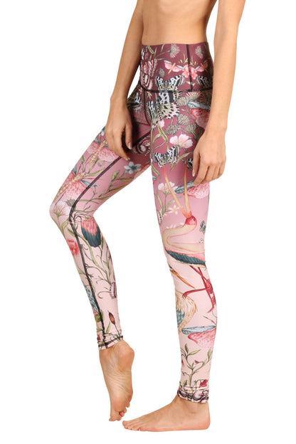 Pretty in Pink Printed Yoga Leggings by Yoga Democracy