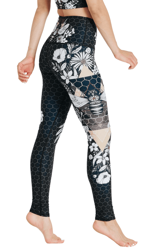 Beeloved Blackout Printed Yoga Legging by Yoga Democracy