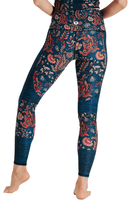 Festival Denim Printed Yoga Leggings by Yoga Democracy