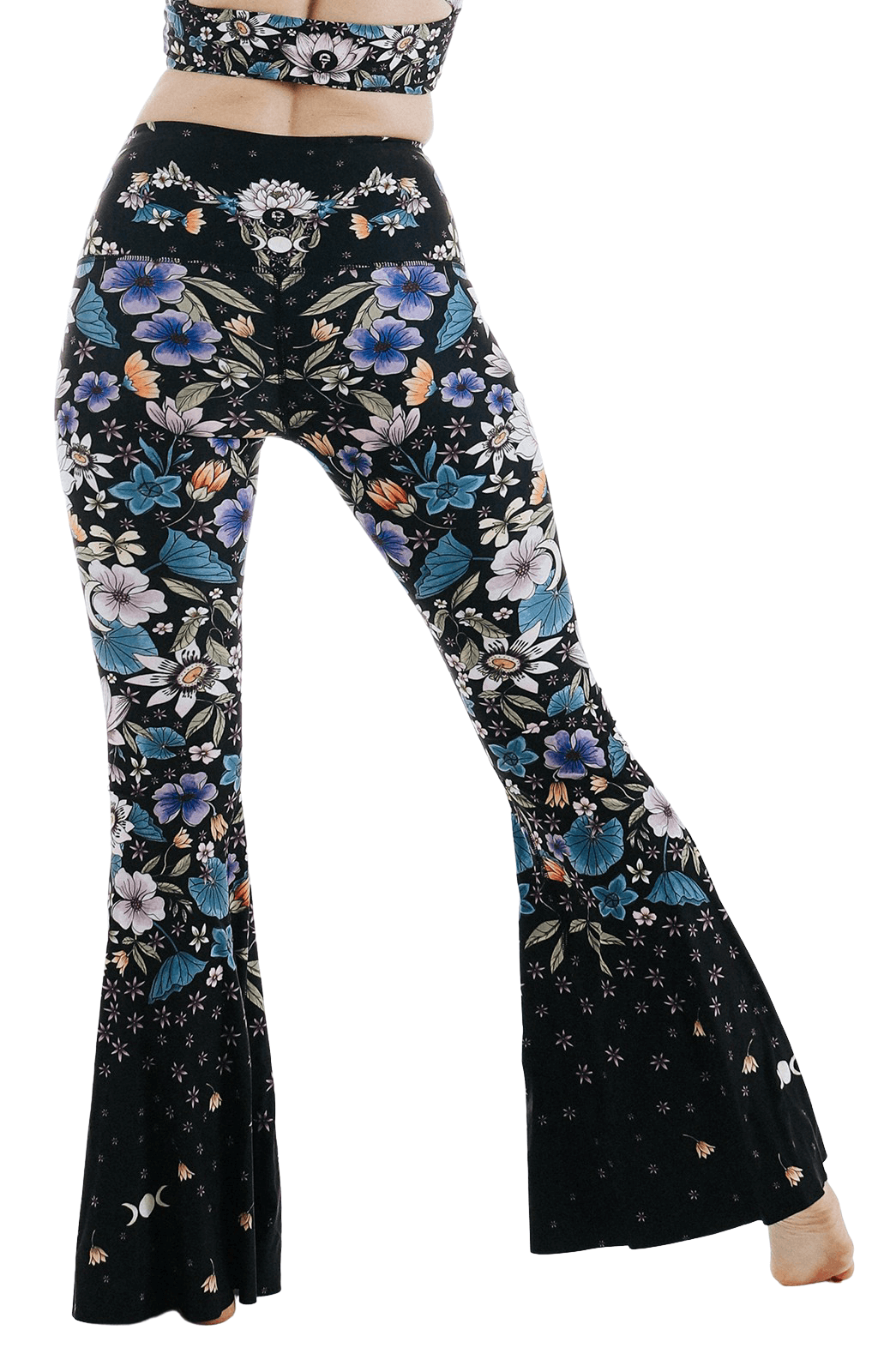 Divine Feminine Printed Bell Bottoms by Yoga Democracy