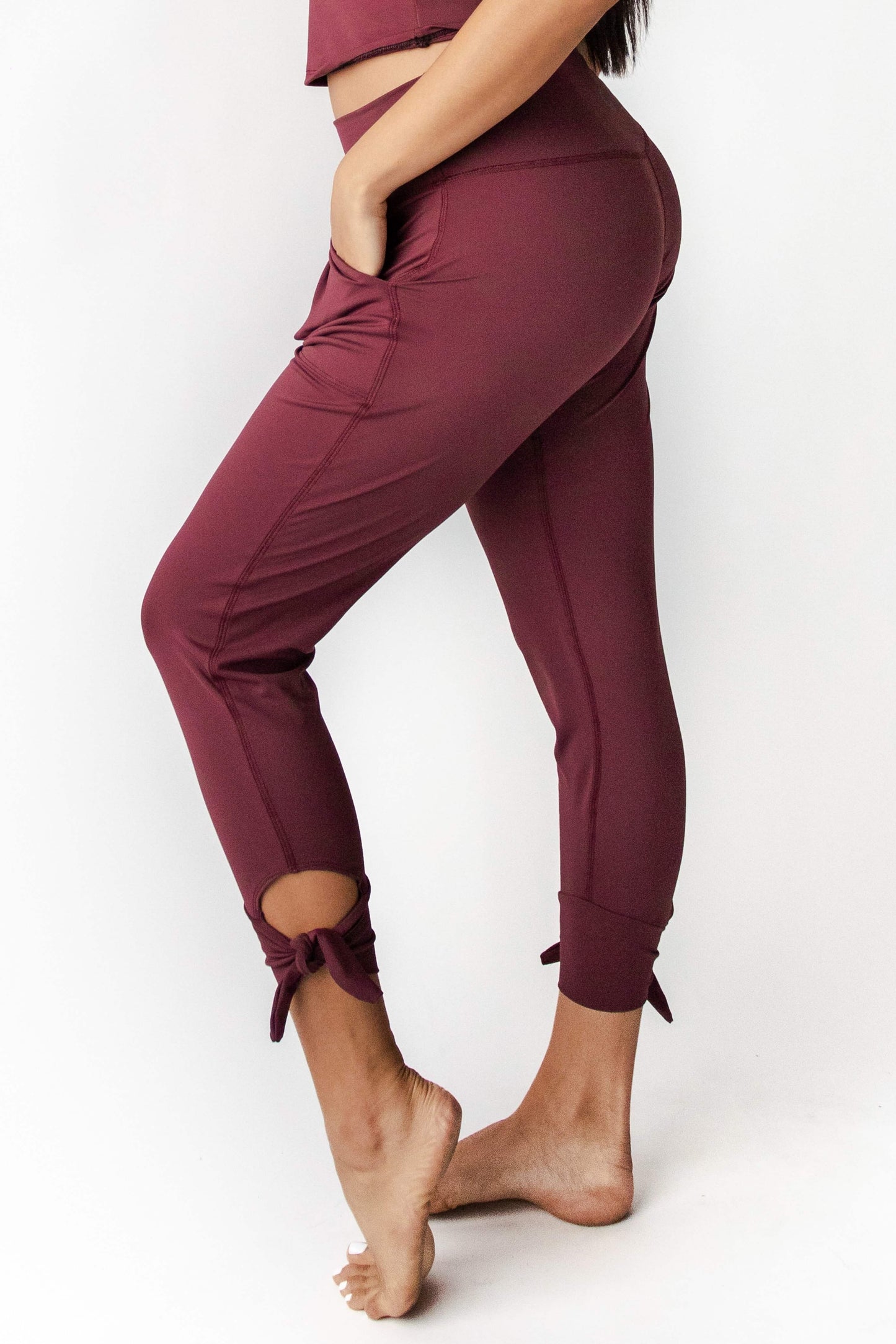 Sunday Jogger in Maroon by Yoga Democracy