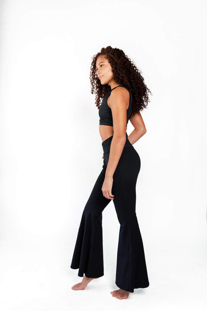 Bell Bottoms 2.0 in Jet Black by Yoga Democracy