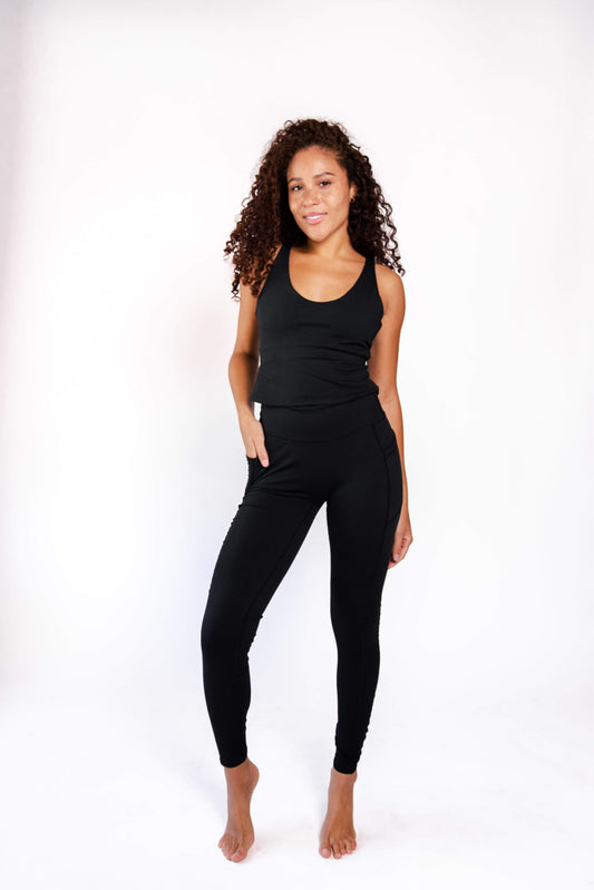 Vitality Tank in Jet Black by Yoga Democracy