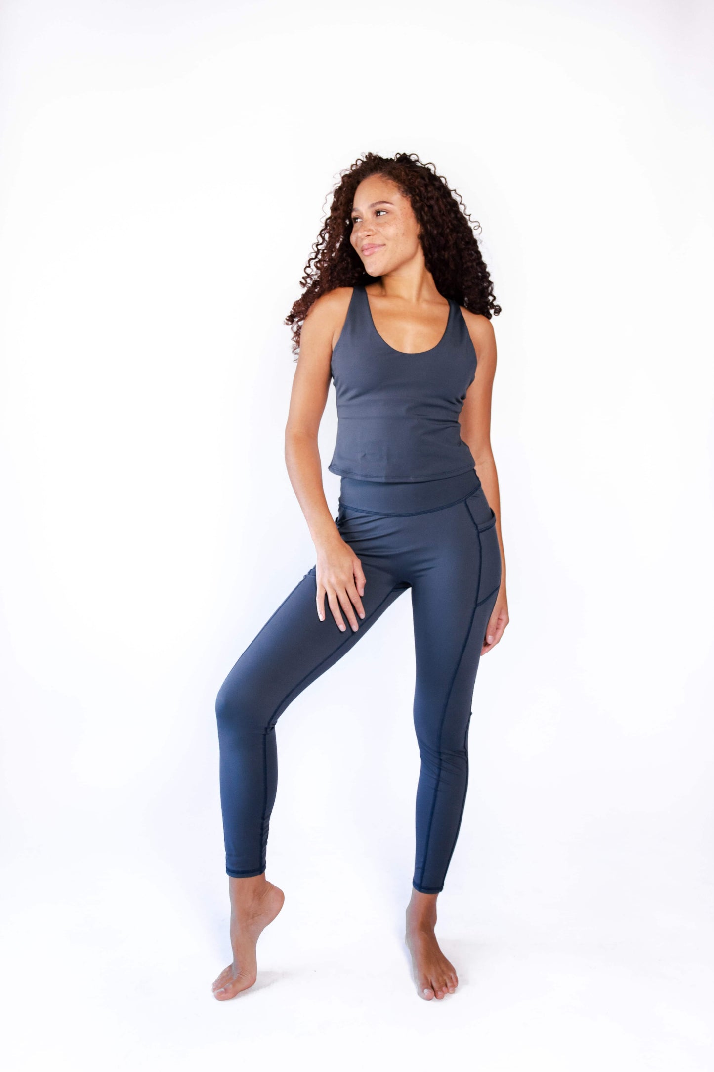 Non Stop Legging in Navy Blue by Yoga Democracy