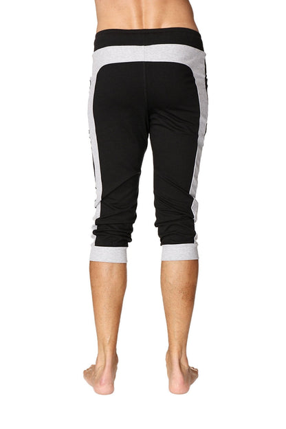 Cuffed Yoga Pants (Black w/Grey) by 4-rth