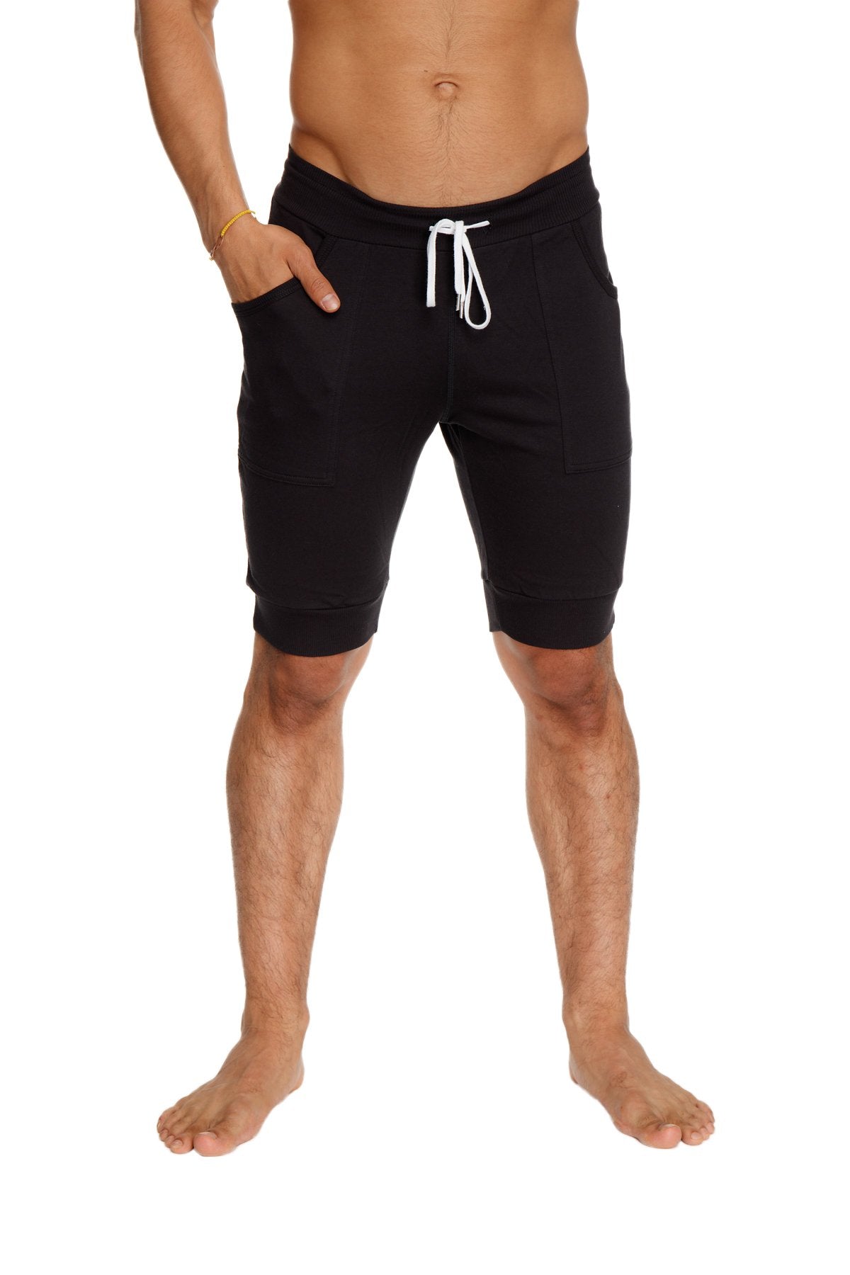 Cuffed Yoga Short (Black) by 4-rth