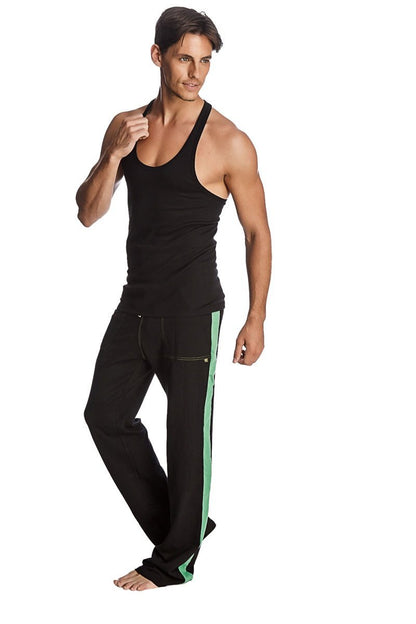 Eco-Track & Yoga Sweat Pant (Black w/Bamboo Green) by 4-rth