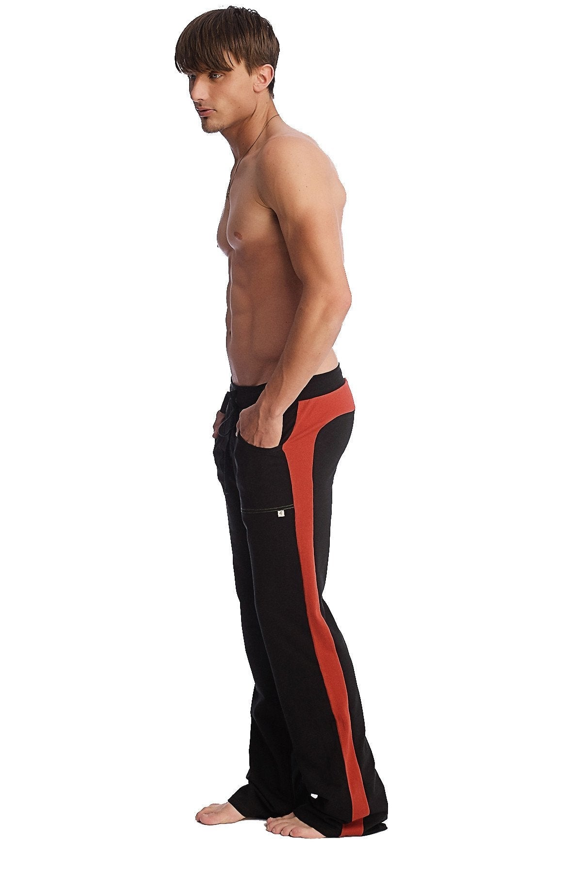 Eco-Track & Yoga Sweat Pant (Black w/Cinnabar) by 4-rth