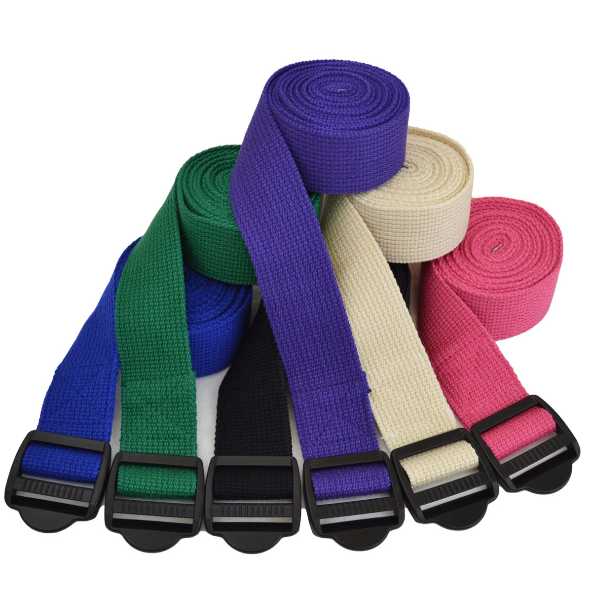 6' Cinch Buckle Cotton Yoga Strap