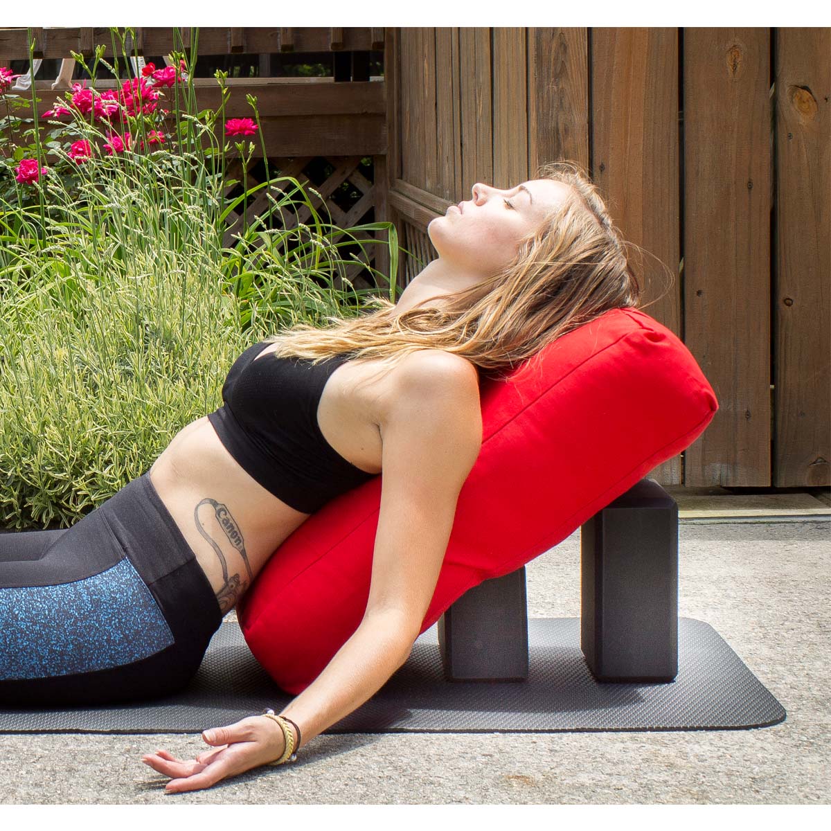 Supportive Rectangular Cotton Yoga Bolster